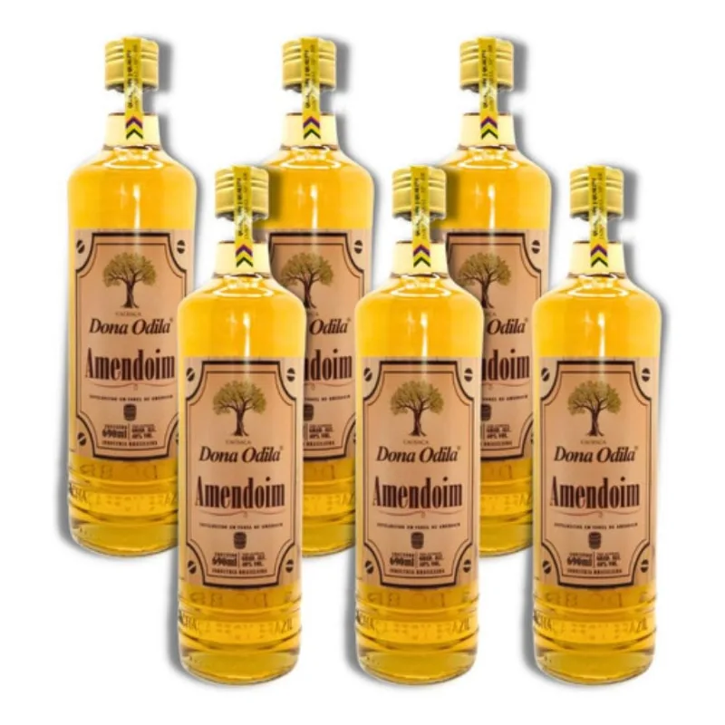 Kit 6 Cachaças Dona Odila Envelhecidas Barril Amendoim 690ml