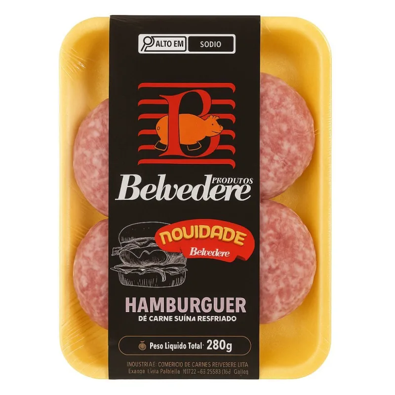 Hambúrguer Suíno Resfriado Belvedere 280g - Belvedere