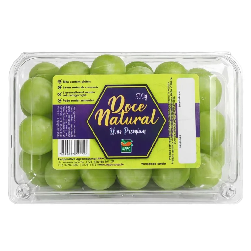 Uva Pilar Doce Natural Premium Bandeja 500g - Doce Natural