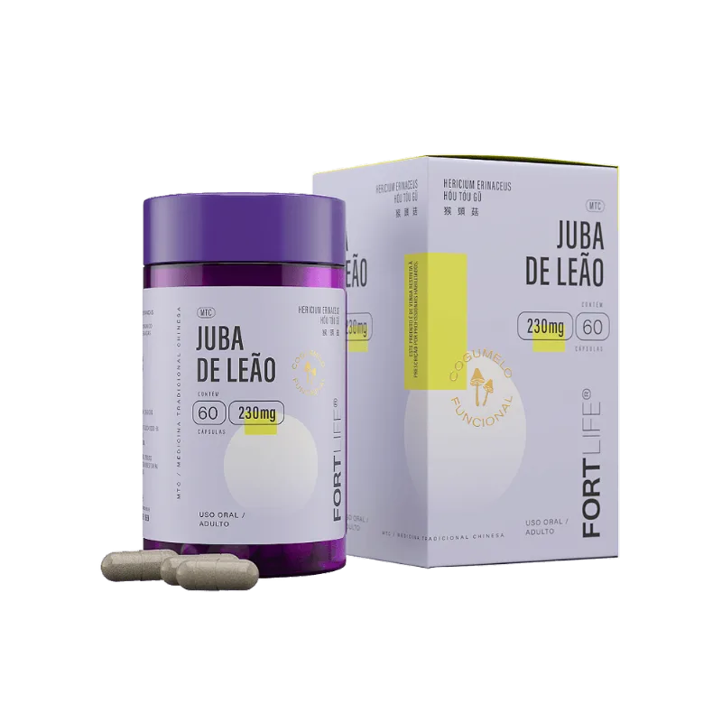 Juba de Leão 230mg 60 Cápsulas FortLife