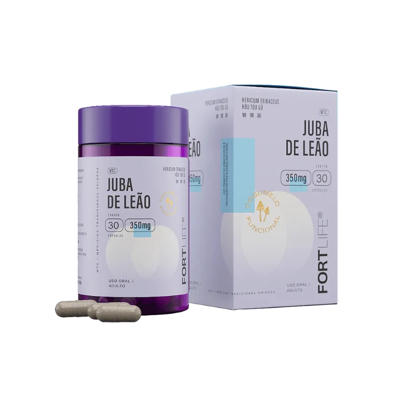 Juba de Leão 350mg 30 Cápsulas FortLife