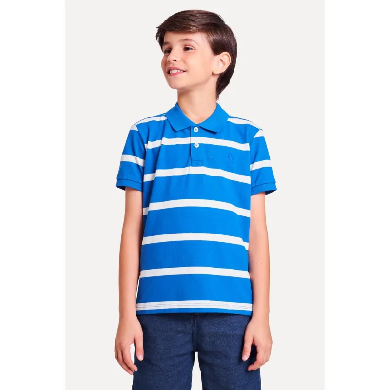 Polo Mini Piquet Joa Azul Royal - 10