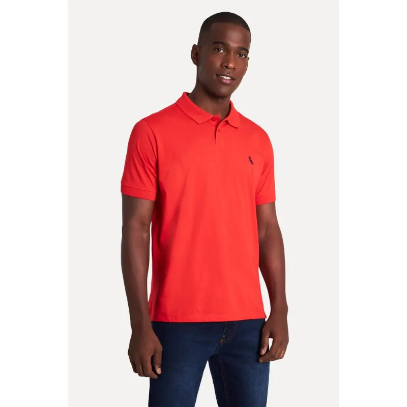 Polo Meia Malha Pima Vermelho - Gg