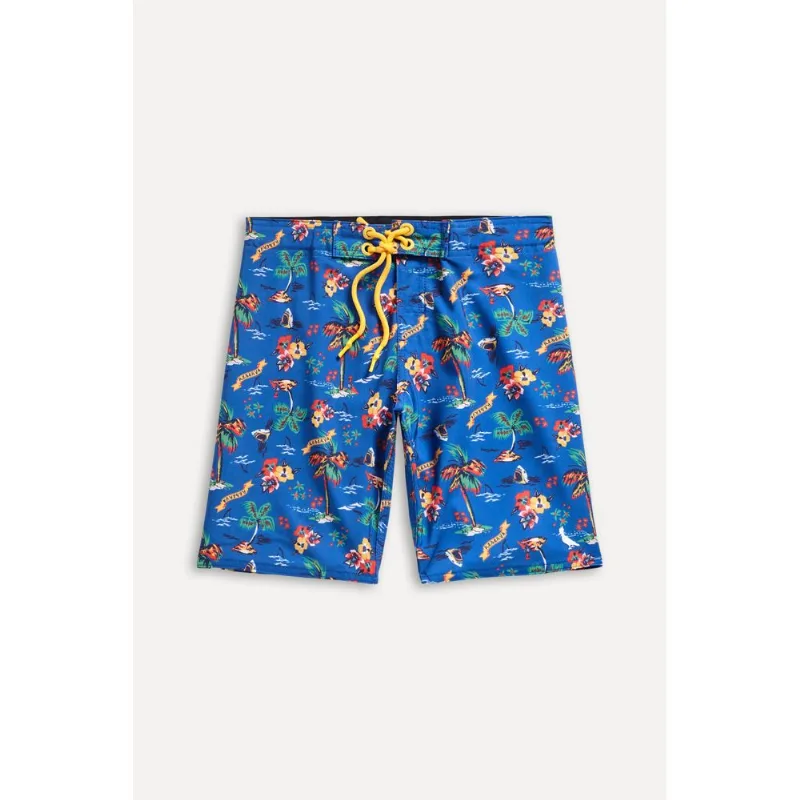 Boardshort Mini Tropical Shark Azul Royal - 04