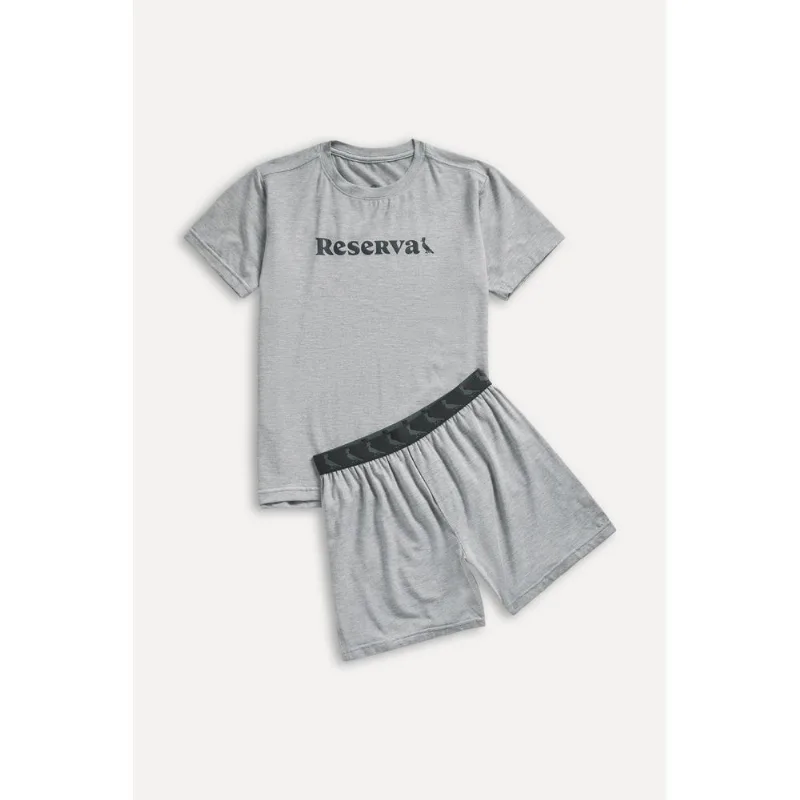 Pijama Mini Malha Viscose Cinza Mescla - 10