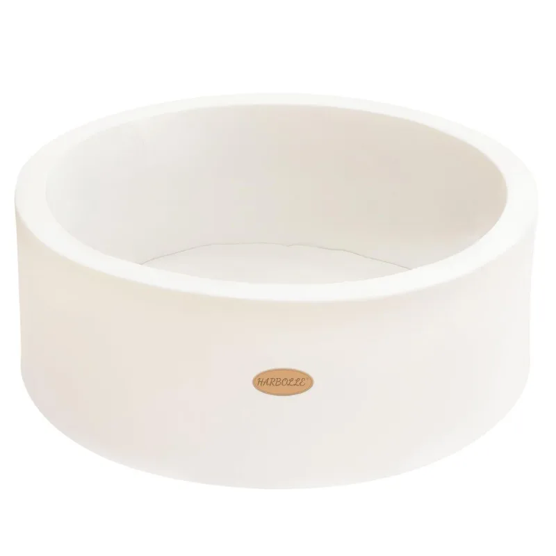 Espuma Viscoelástica Redonda Macia Ball Pit Harbolle Para Bebês Branca