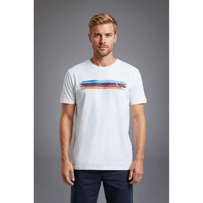 Camiseta Estampada Cores Barrado Off White - M