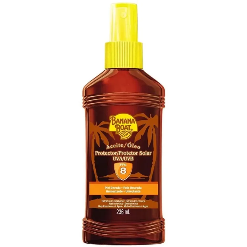 Banana Boat Óleo Bronzeador Protetor Solar Spray Fps8 236ml - Banana Boat