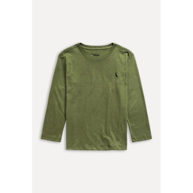Camiseta Ml Mini Mescla Kiev Verde Musgo - 10