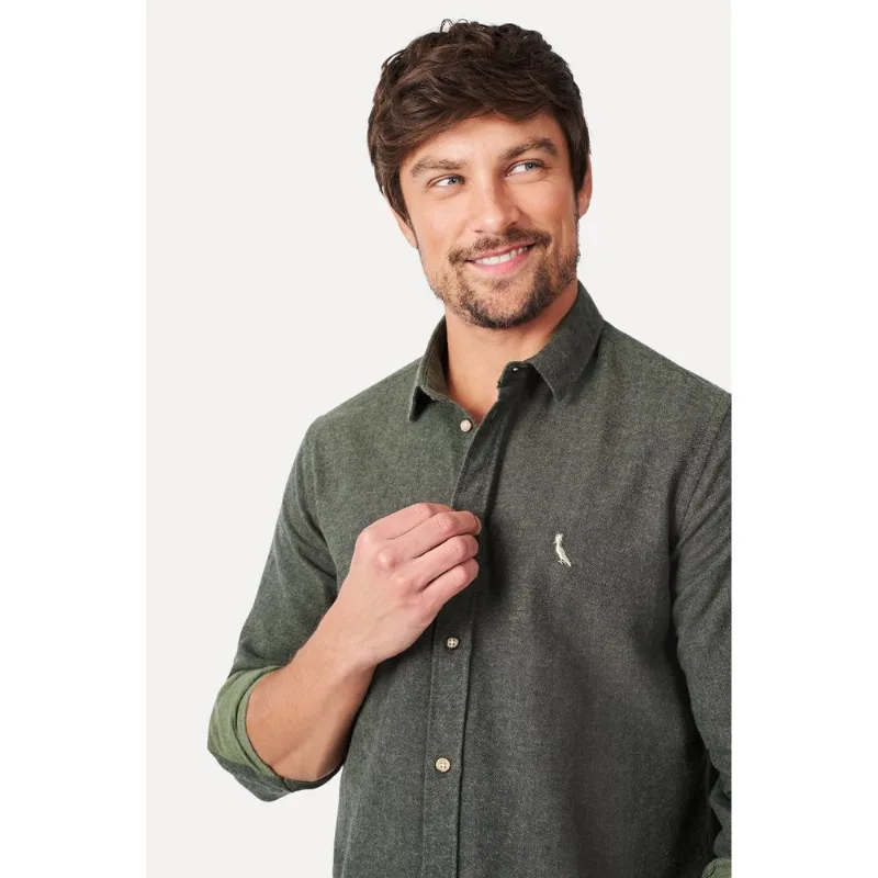 Camisa Ml Flanela Camp Verde Musgo - Gg