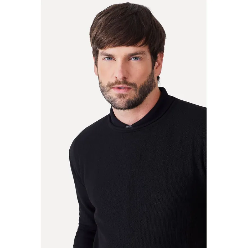 Tricot Leve Micro Textura Preto - M