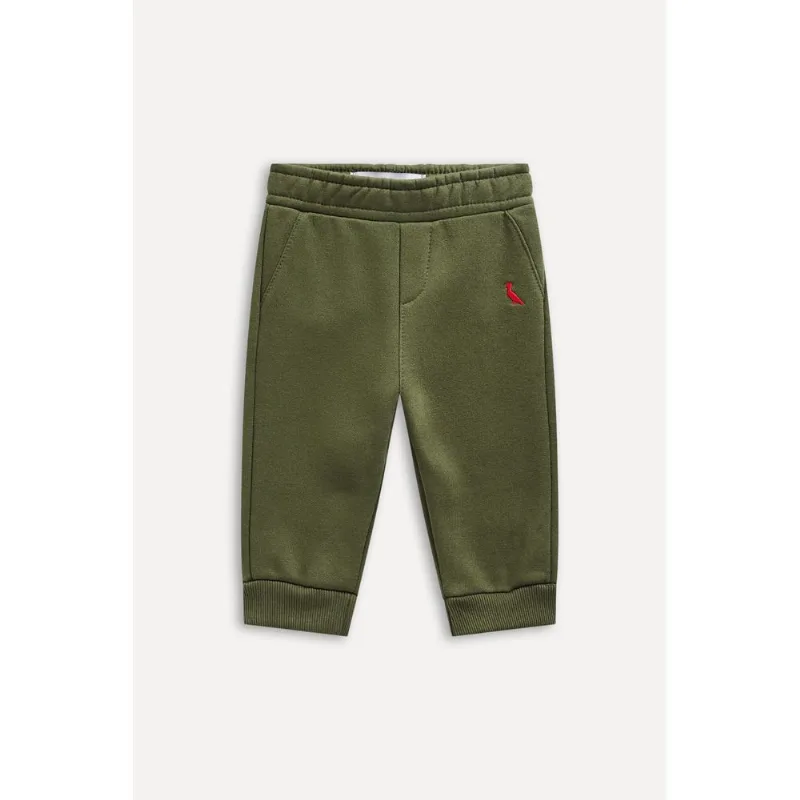 Calca Bb Moletom Bordado Pica Pau Verde Musgo - G