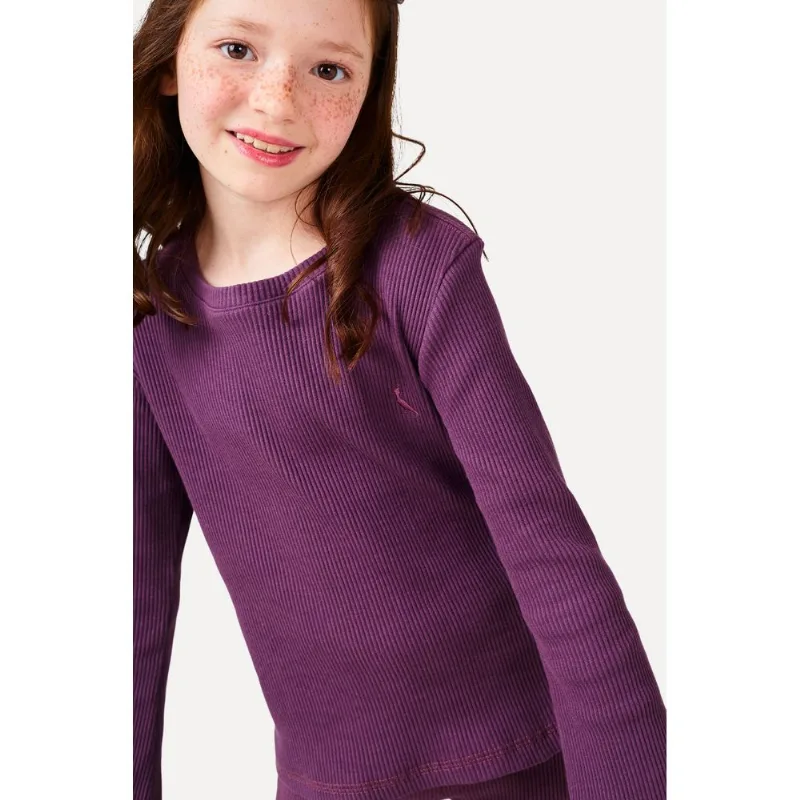 Blusa Ml Menina Canelada Vinho - 16