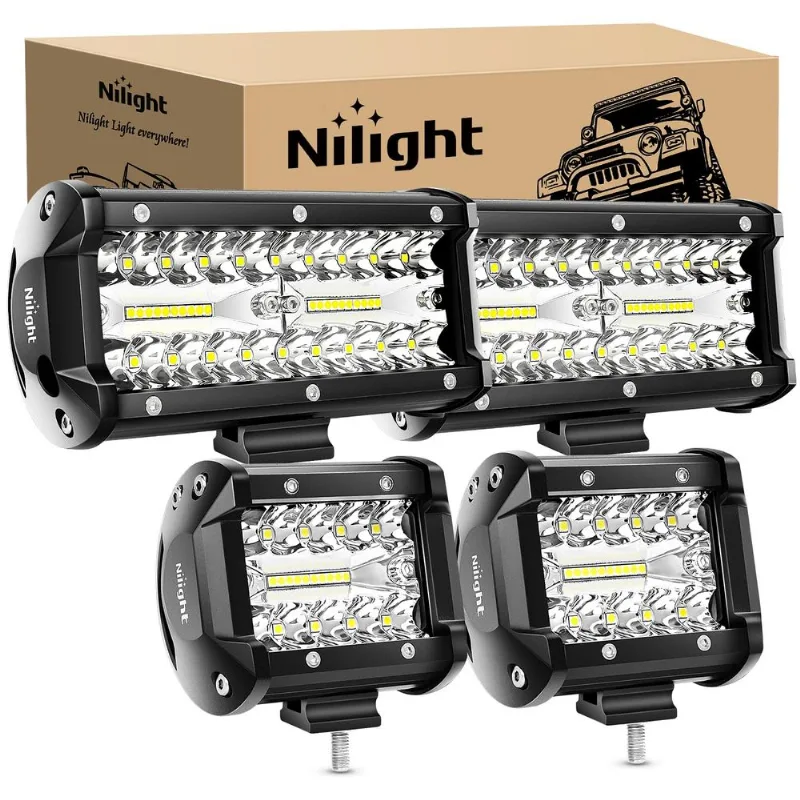 Compartimentos De Luz Led E Barra De Luz Nilight Zh042 Para Off Road