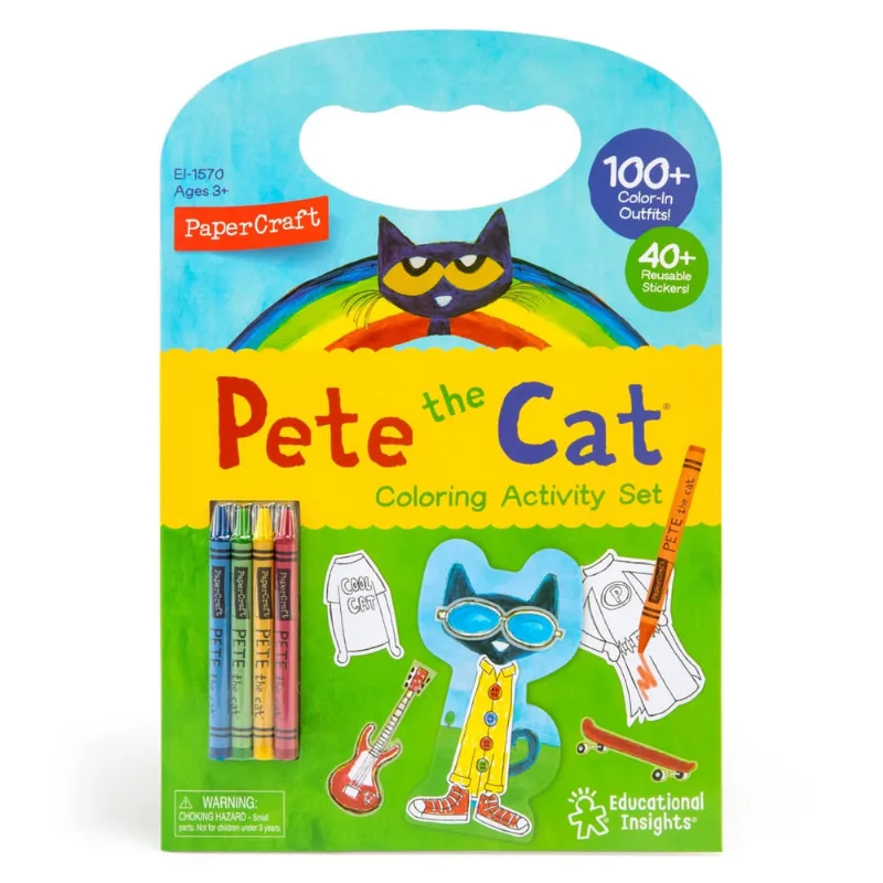 Conjunto de colorir Educational Insights Pete the Cat com 10