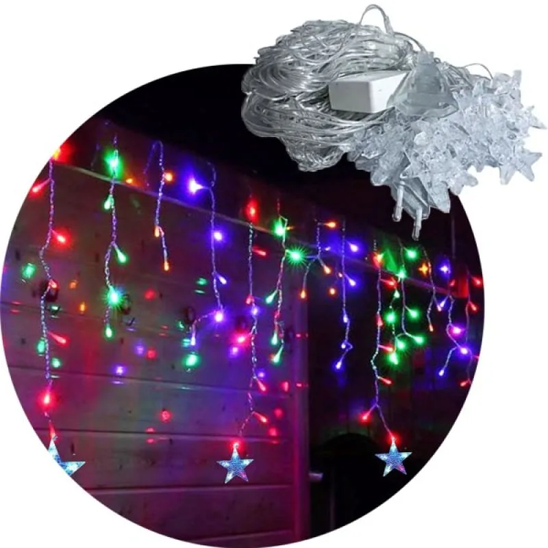 Pisca Cascata De Natal 600 Lâmpadas LEDs Colorido 15M 220v - Genérico