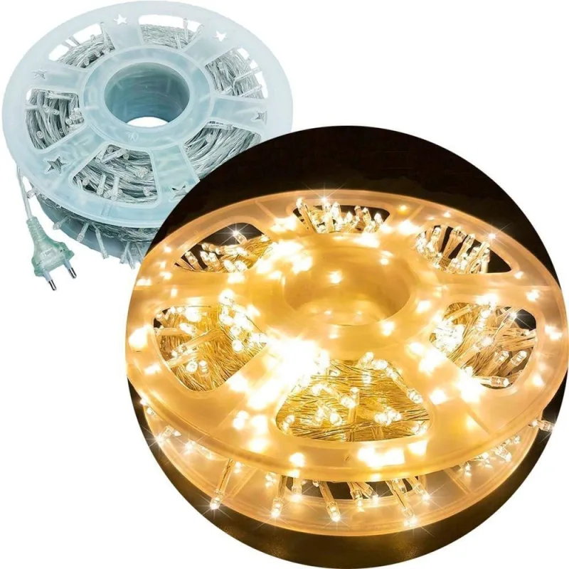 Pisca Varal Cordão Natal 300 Lâmpadas Leds Amarelo 50m 220v - OUTRAS MARCAS
