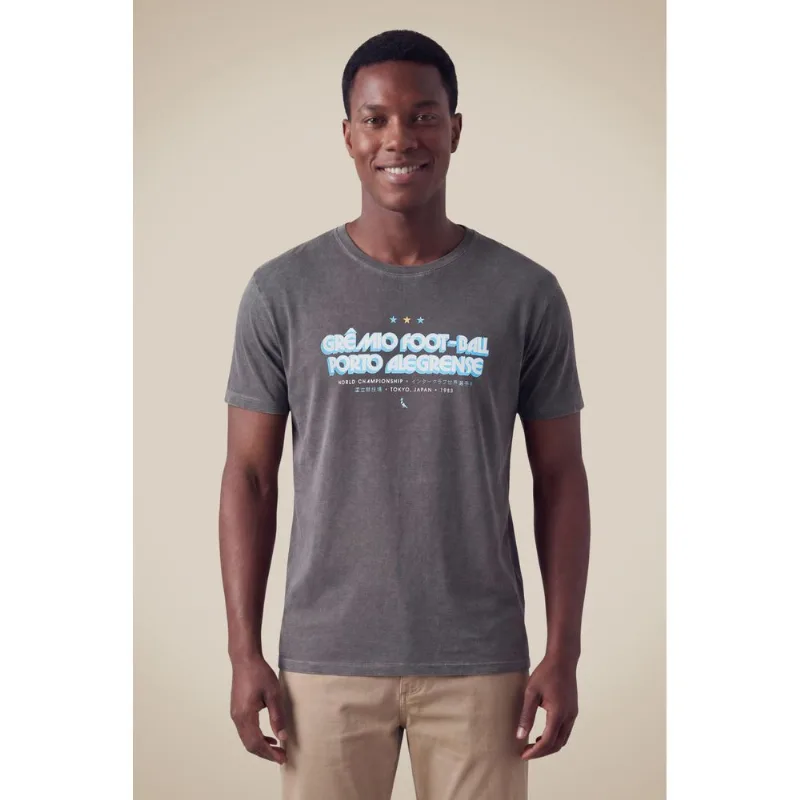 Camiseta Fut Porto Alegrense Gremio Preto Stoned - Gg