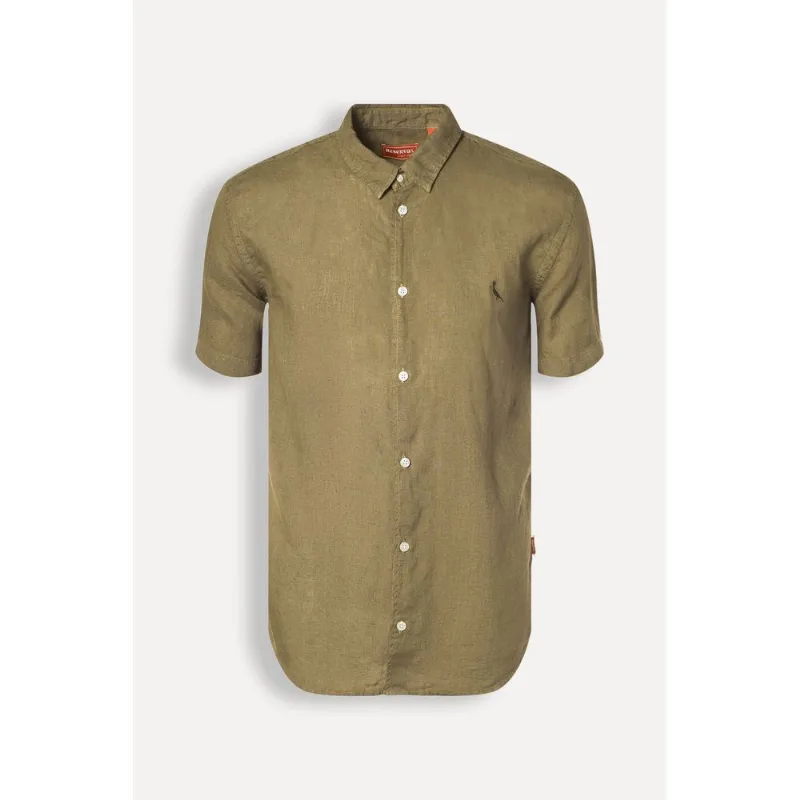 Camisa Mc Linho Tinturado Militar - M