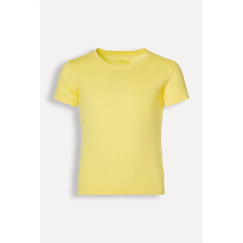 Camiseta Mini Careca Basica I Amarelo Escuro/Azul - 18