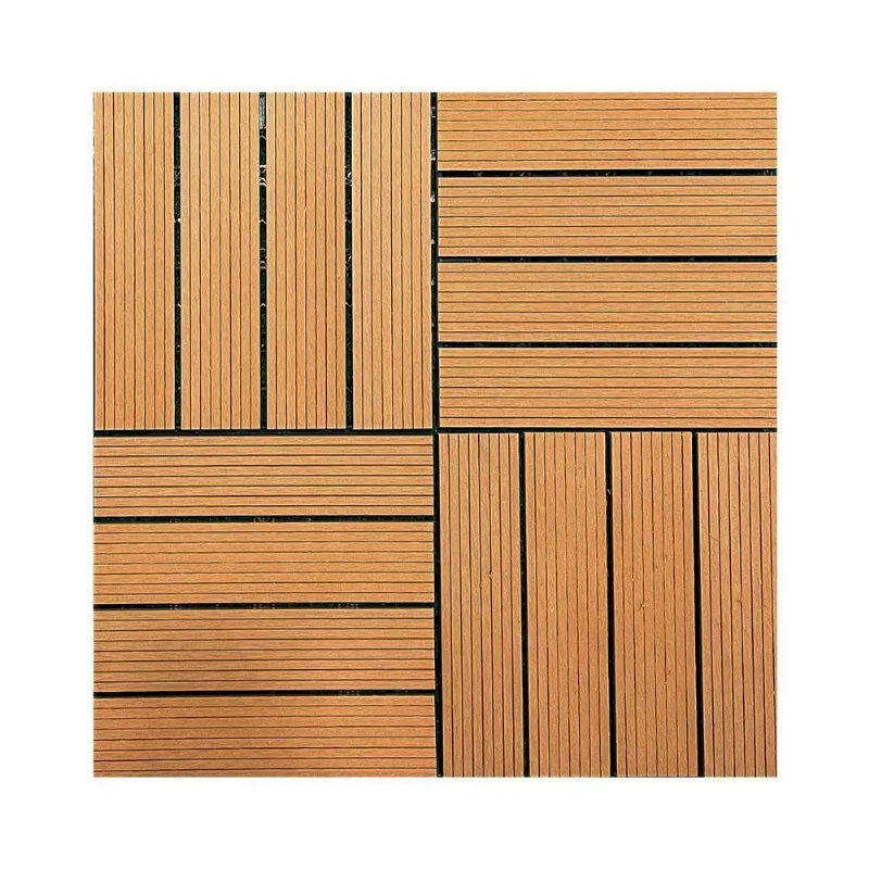 Deck Modular Madeira Ecológica Wpc 11 Peças De 30x30cm 1m2