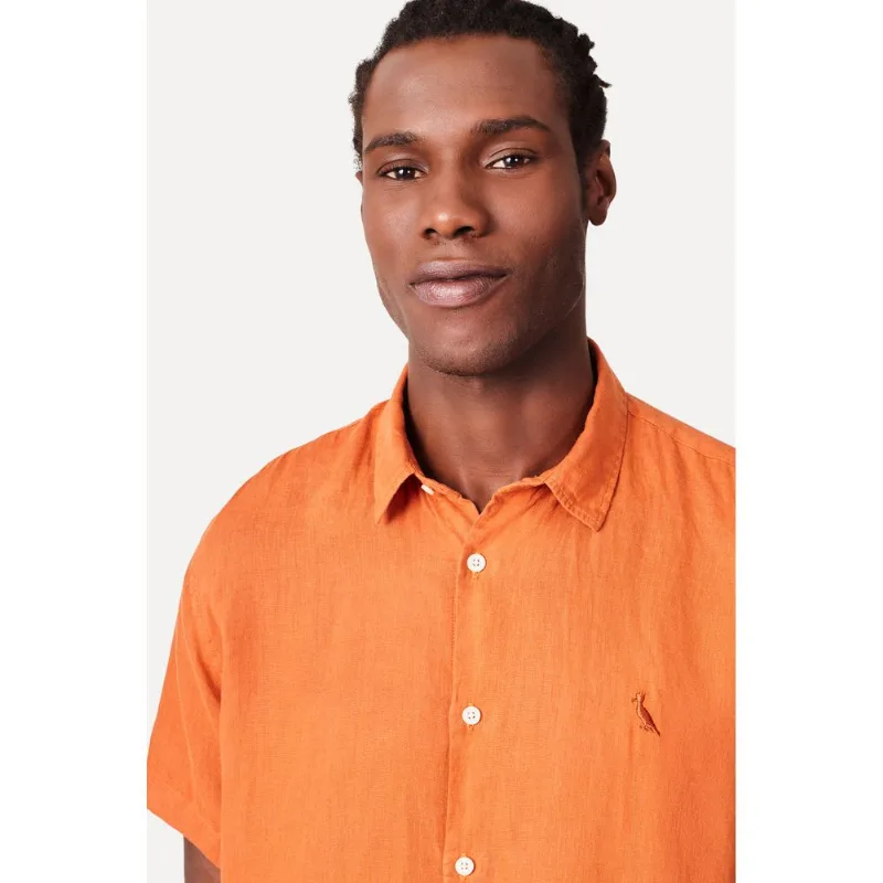 Camisa Mc Linho Laranja Ferrugem - M