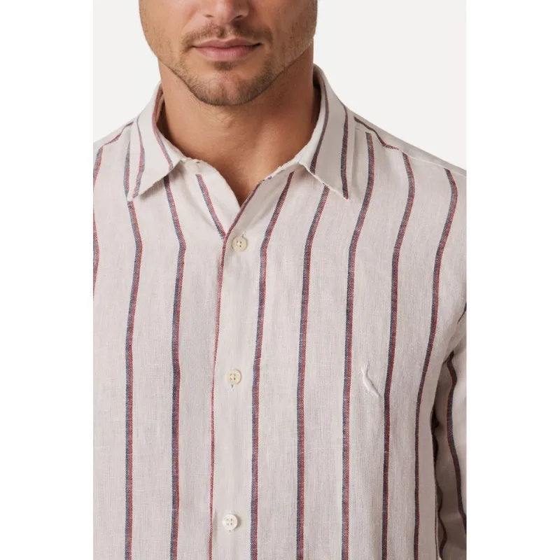Camisa Ml Listras Marcos Vermelho - G