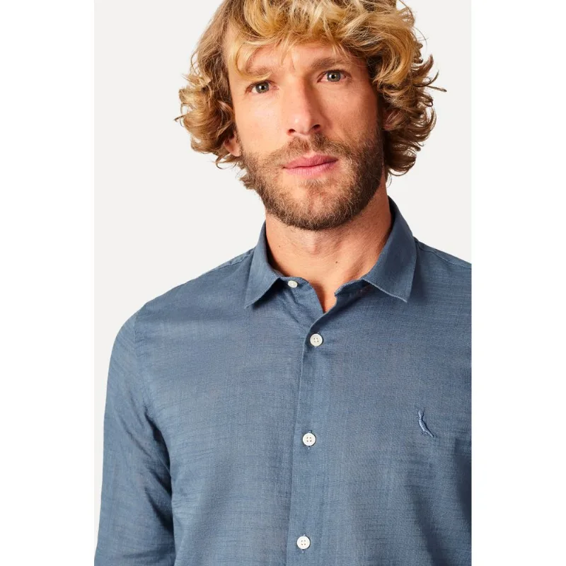 Camisa Ml Flame Leve Azul Petroleo - Gg
