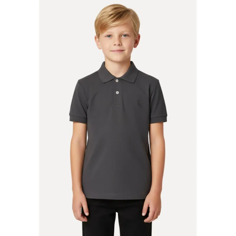 Polo Mini Piquet Basica Fuligem - 12