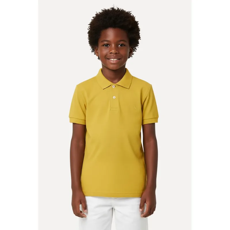Polo Mini Piquet Basica Amarelo Acafrao - 08