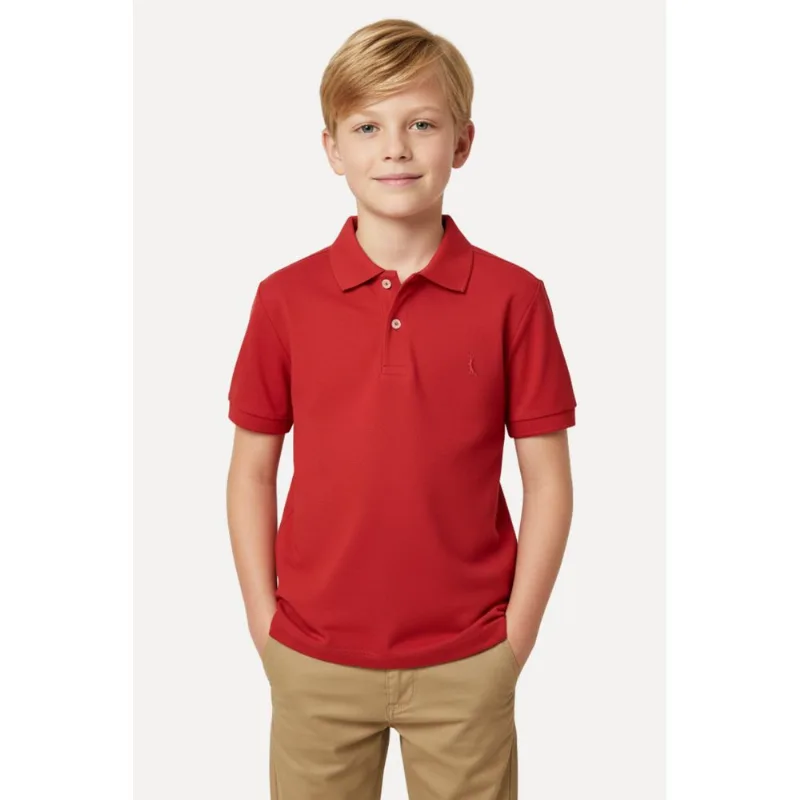 Polo Mini Piquet Basica Vermelho Pimenta - 08