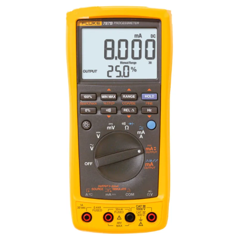 Multímetro Digital T-Rms ProcessMeter CAT IV 600V / CAT III 1000V Fluke 787B 4777186 PV