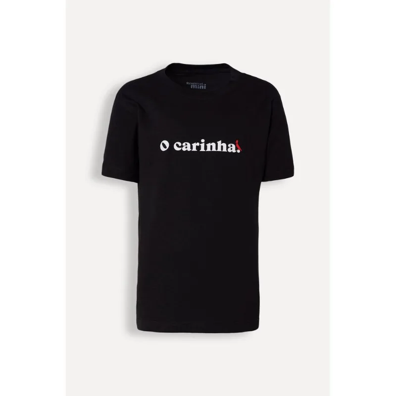 Camiseta Mini Estampada O Carinha Preto - 12