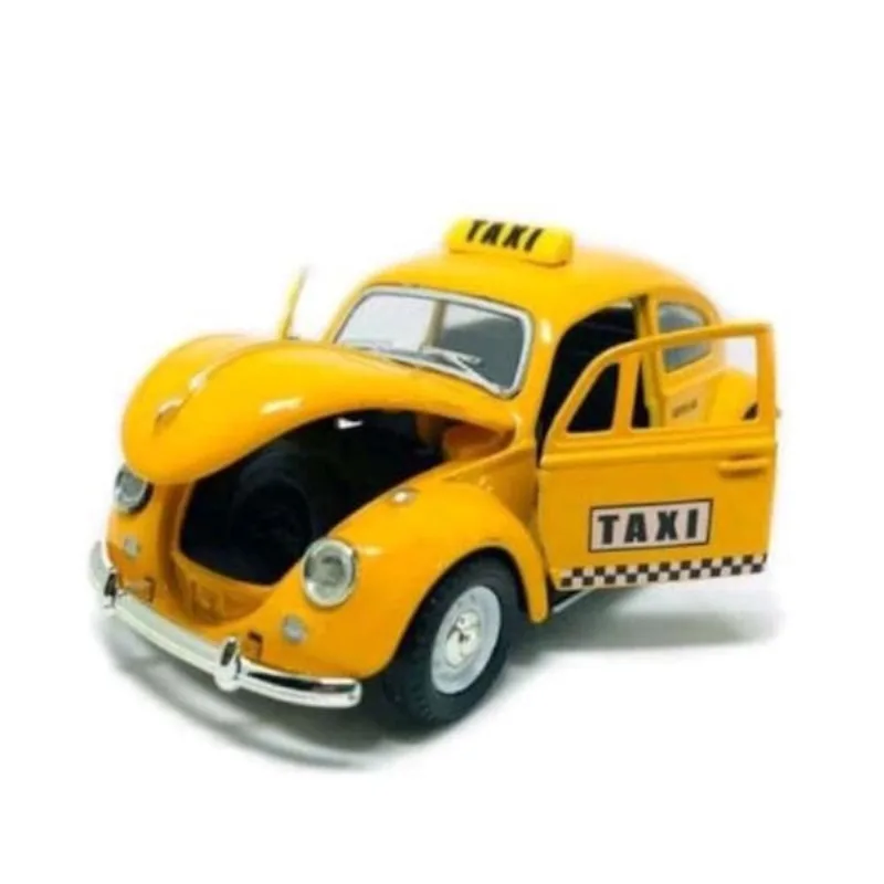 Super Miniatura Fusca Taxi Escala 1/32 Fricção Com Abertura Porta E Capô
