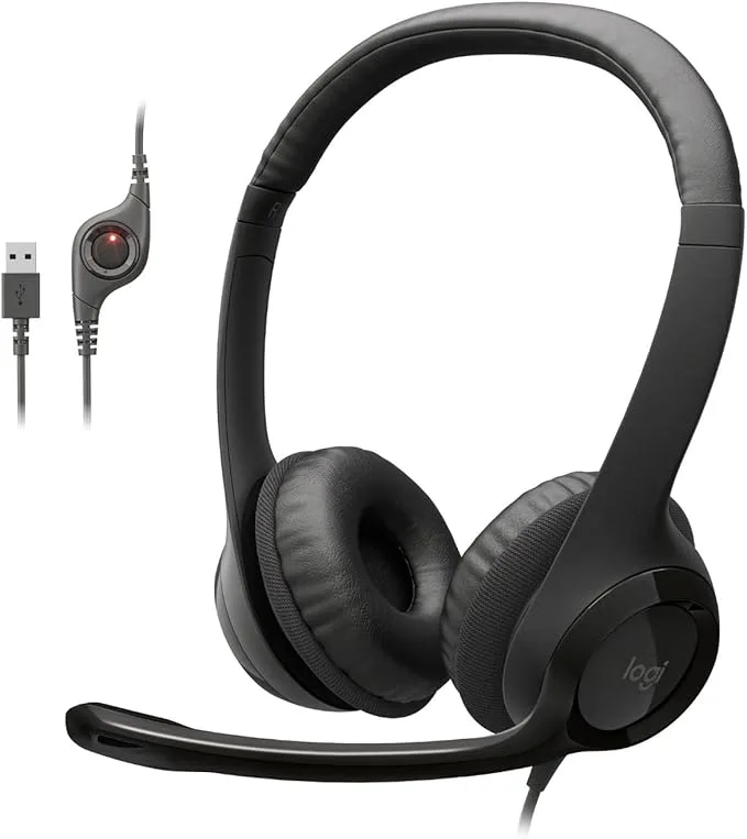 HEADSET LOGITECH STEREO H390 PRETO - LC