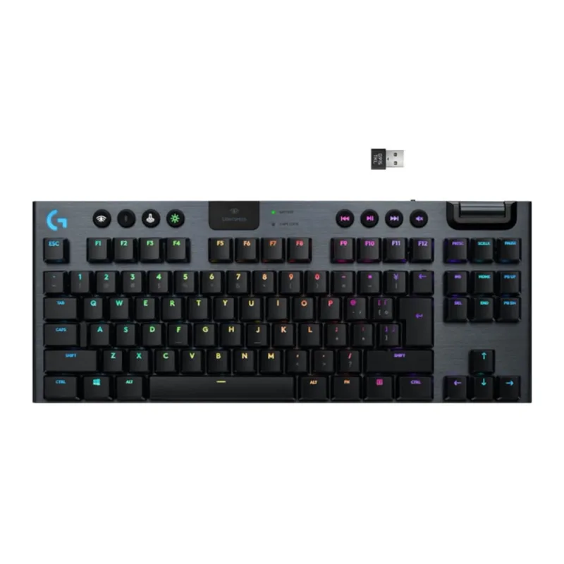 Teclado Gamer Logitech G915 Carbon TKL s/Fio Bluetooth Mecânico US Switch GL Tatile 920-009495 1771