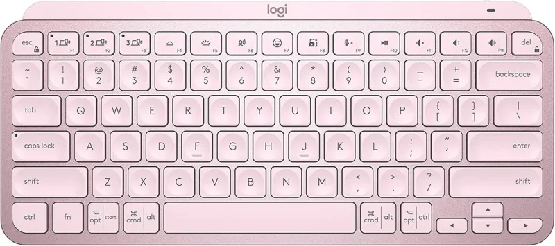 Teclado Wireless Multi-Dispositivo Mx Keys Mini Rosa - Logitech - LC
