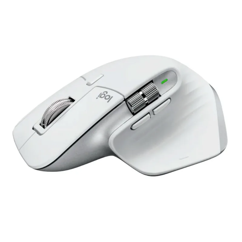 Mouse Sem Fio Logitech MX Master 3S Bluetooth Cinza Claro 8000 DPI - 910-006562 4039