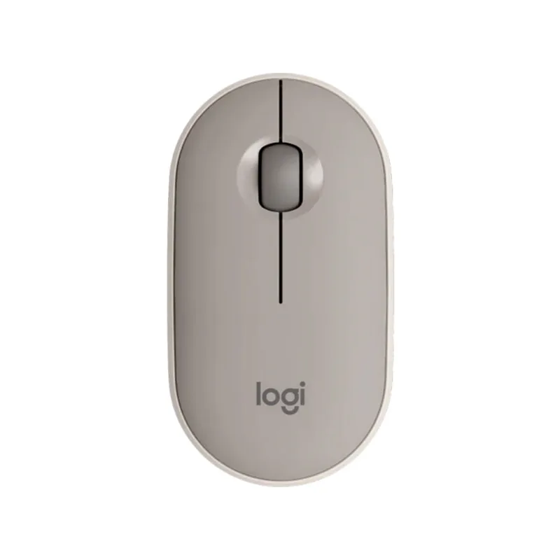 Mouse Sem Fio Logitech Pebble M350 Bluetooth Cinza Areia 1000 DPI - 910-006658 4072
