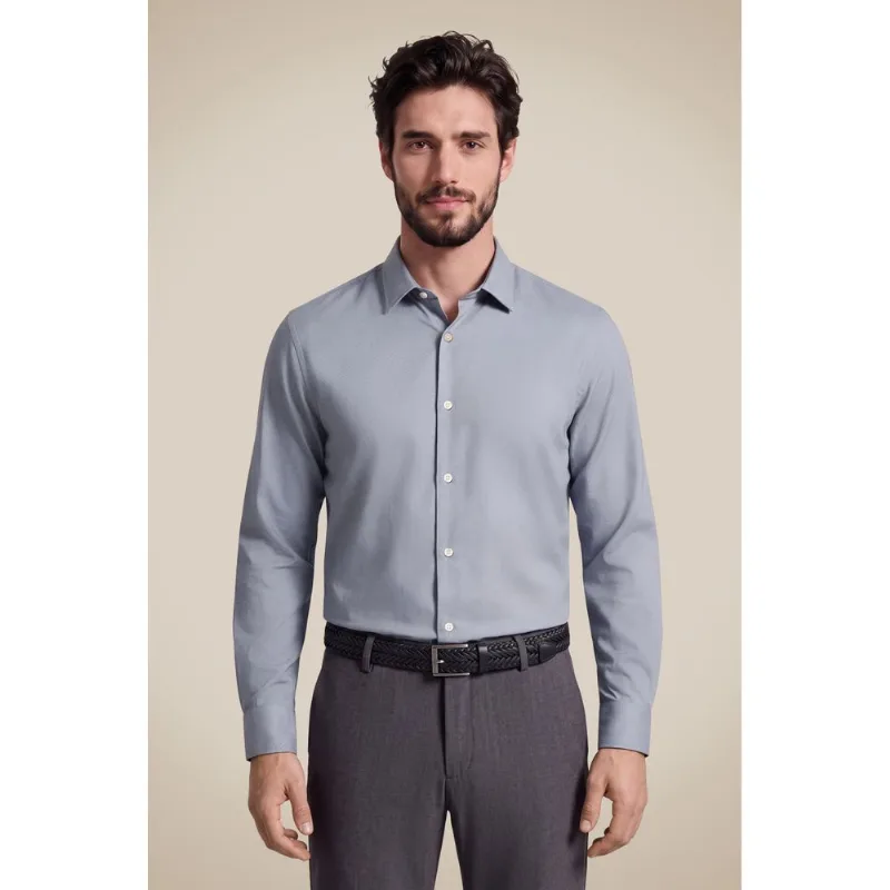 Camisa Ml Enxuto Linho Tech Azul Dust - Gg