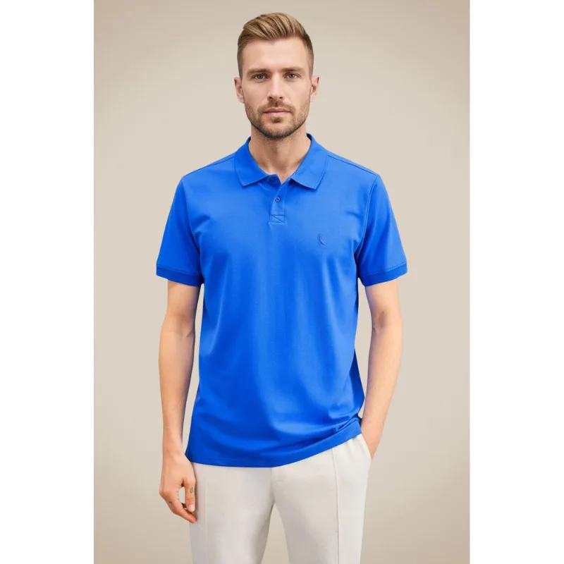 Polo Pima Piquet Azul Royal - Gg