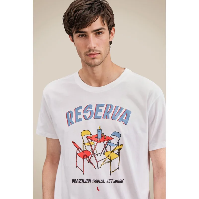 Camiseta Estampada Social Network Branco - P