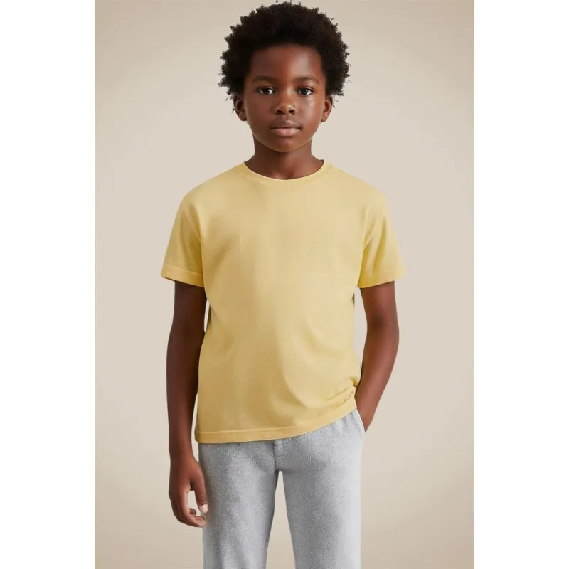 Camiseta Mini Malha Pessego Amarelo Sol - 14