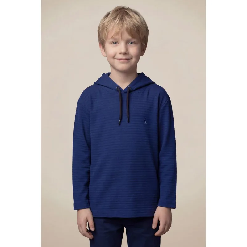 Hoodie Mini Malha Maquinetado Marinho - 10