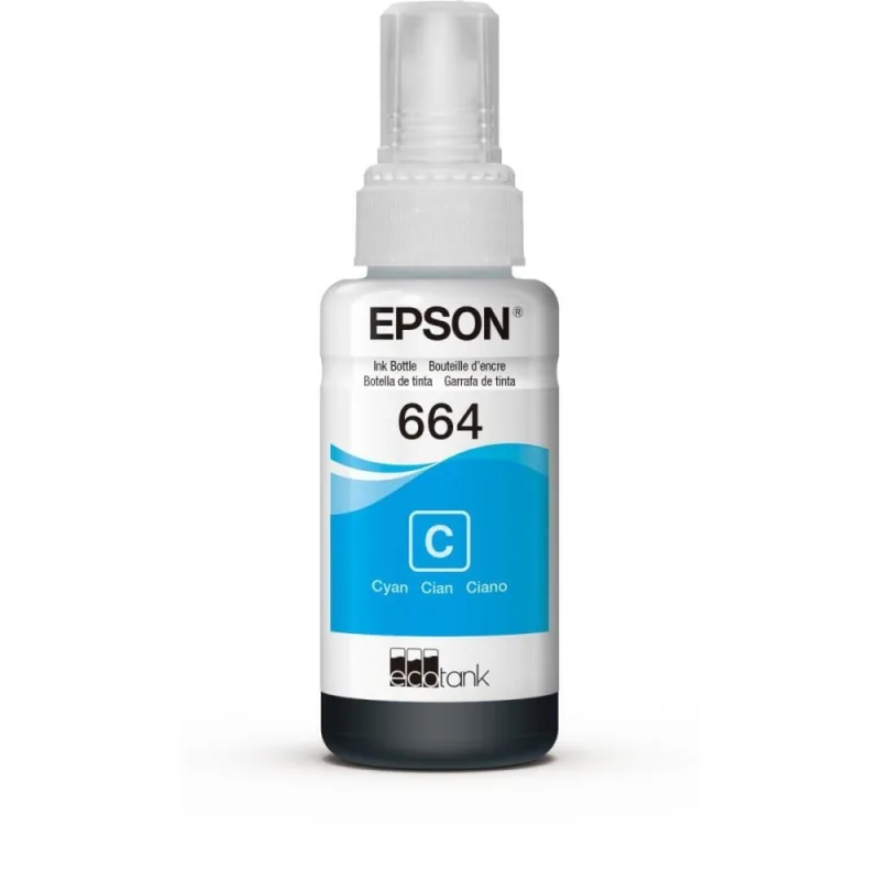Refil de Tinta EPSON 664 Ciano 70 ML. - EPSON