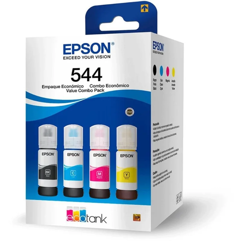 Kit Refil EPSON T544 PRETO/CIANO/MARGENTA/AMARELO - T544520-4P