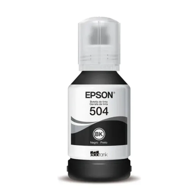 Refil de Tinta T504120-BR 65ML para Impressão de Alta Qualidade com Alto Rendimento Preta - epson
