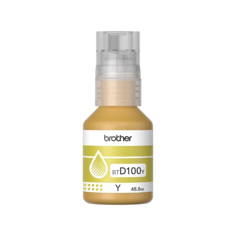 Garrafa de tinta Brother para recarga de equipamento Inkjet, Amarelo, BTD100Y- CX 1 UM