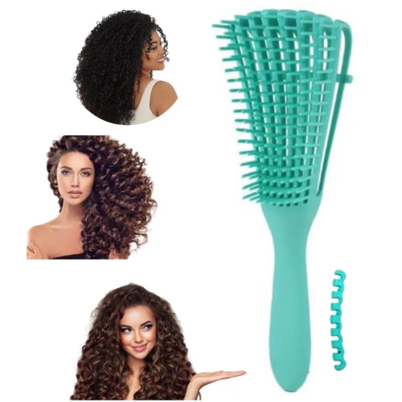 Escova desembaraçadora de cabelo Calypso Curl com suporte removível