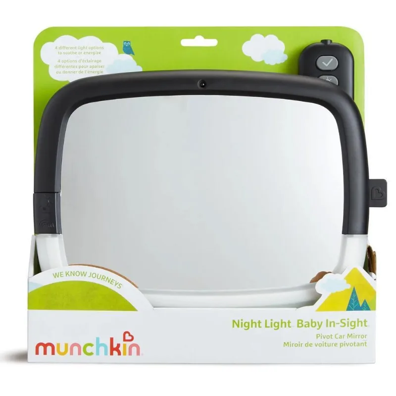 Espelho Para Banco Traseiro Com Luz Noturna Munchkin